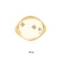 Zodiac Constellation Diamond Signet Ring Solid Gold, thumbnail 4 of 12