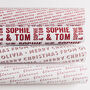 Christmas Personalised Red Typographic Wrapping Paper, thumbnail 3 of 5