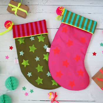 Personalised Bright Christmas Stocking, 2 of 7