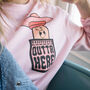 Outta Here Women's Pocket Print Slogan Sweatshirt, thumbnail 1 of 3