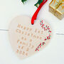 First Family Christmas Hanging Heart Decoration, thumbnail 4 of 9