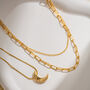 18ct Gold Plated Moon Pendant Necklace Set, thumbnail 1 of 7