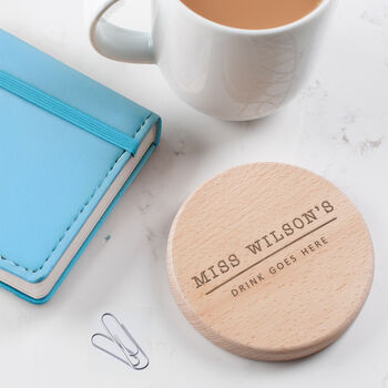 Personalised Wooden Drinks Coaster For Teachers, 3 of 12