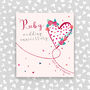 Ruby Wedding Anniversary Card Heart Design, thumbnail 1 of 3