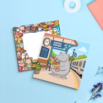 Cute Hippopotamiss You Card | Animal Greeting Card, 2 of 4