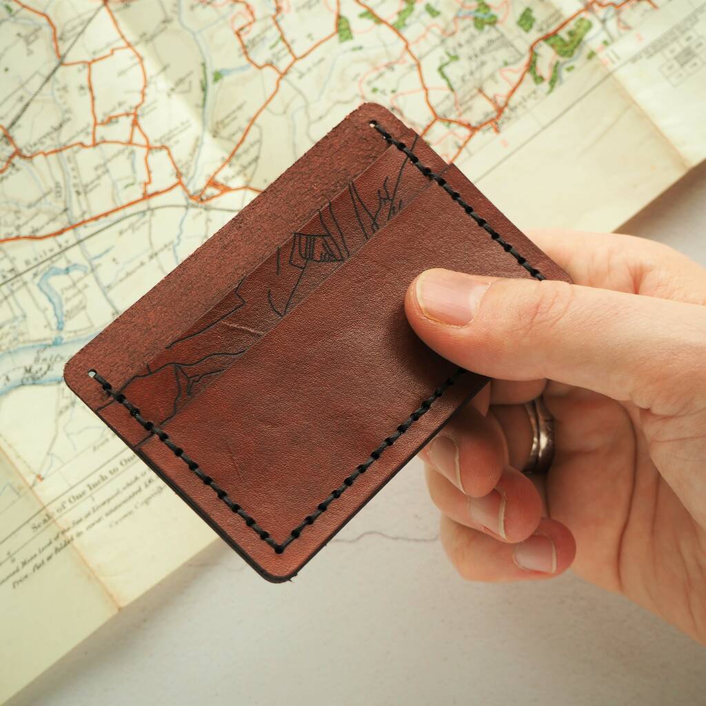 Original Custom Road Map Slim Card Holder 
