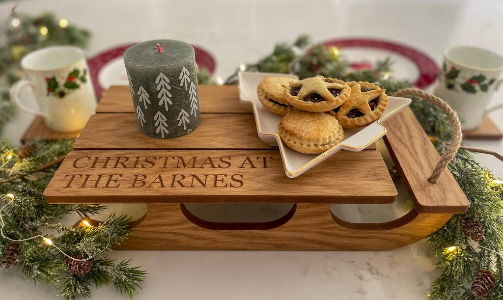 Personalised Sleigh Plain Stain Finish, 1 of 2