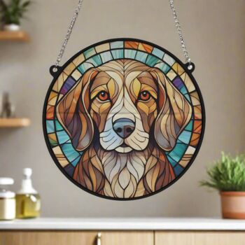 Beagle Stained Glass Effect Suncatcher, 4 of 6