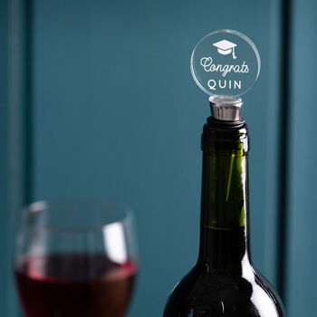 Personalised Wine Bottle Stopper For Graduation, 7 of 7