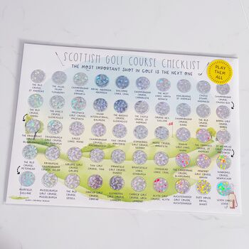 Scottish Golf Course Scratch Off Poster, 2 of 3