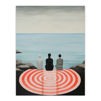 Conversations By The Sea Friendship Wall Art Print, 6 of 6