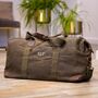 Personalised Initial Men's Waxed Cotton Canvas Holdall, thumbnail 1 of 7
