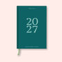 2027 Diary | A5 Hardcover Week To View | Teal, thumbnail 1 of 8
