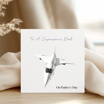 Supersonic Dad Concorde Aviation Father’s Day Card –Aircraft Greeting For Dad, 3 of 6