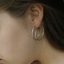 Sterling Silver Ombre Hoops, thumbnail 2 of 6