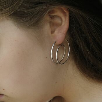 Sterling Silver Ombre Hoops, 2 of 6
