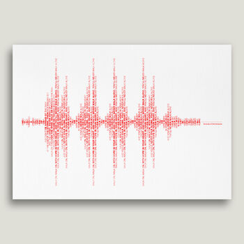 Liverpool Football Song Soundwave Typography Print, 2 of 7