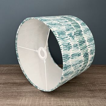 Tidal Mineral Seafoam Blue/Green Drum Lampshades, 9 of 9