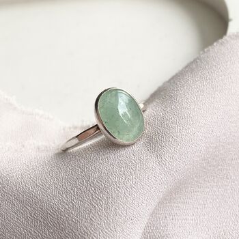 Ha'penny Ring. Green Aventurine Stone Statement Ring, 5 of 5