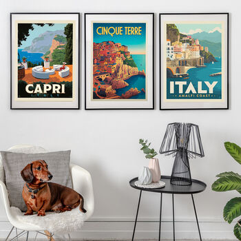 Amalfi Coast, Italy Travel Print By I Heart Travel Art.