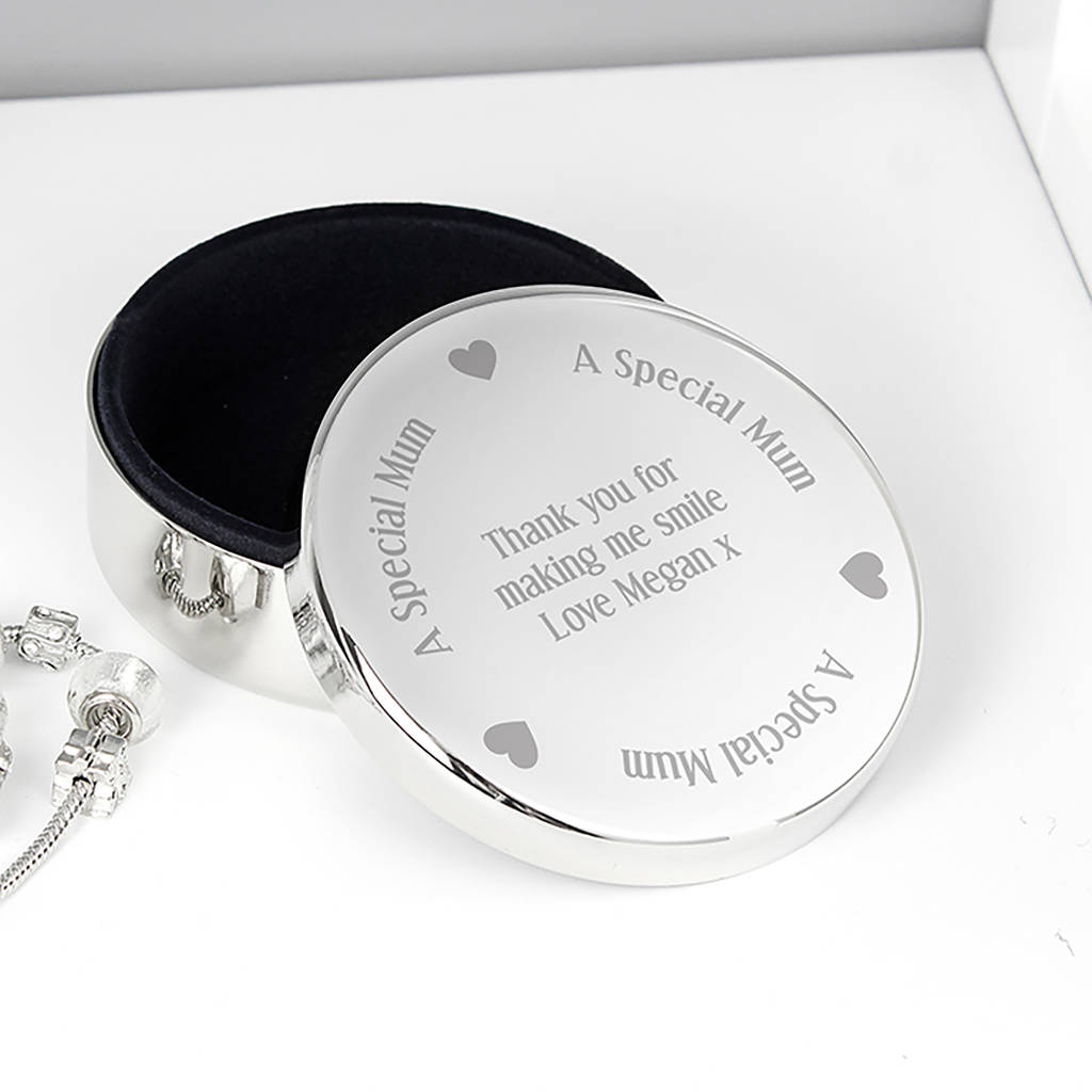 Personalised Special Mum Engraved Message Trinket Box By Chips ...