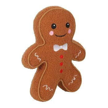 Gingerbread Man Boucle Cushion, 2 of 2