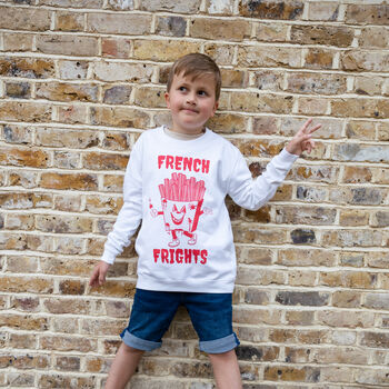 French Frights Boys' Slogan Sweatshirt, 3 of 4