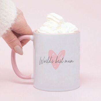 Personalised World's Best Mum Heart Mug, 2 of 6