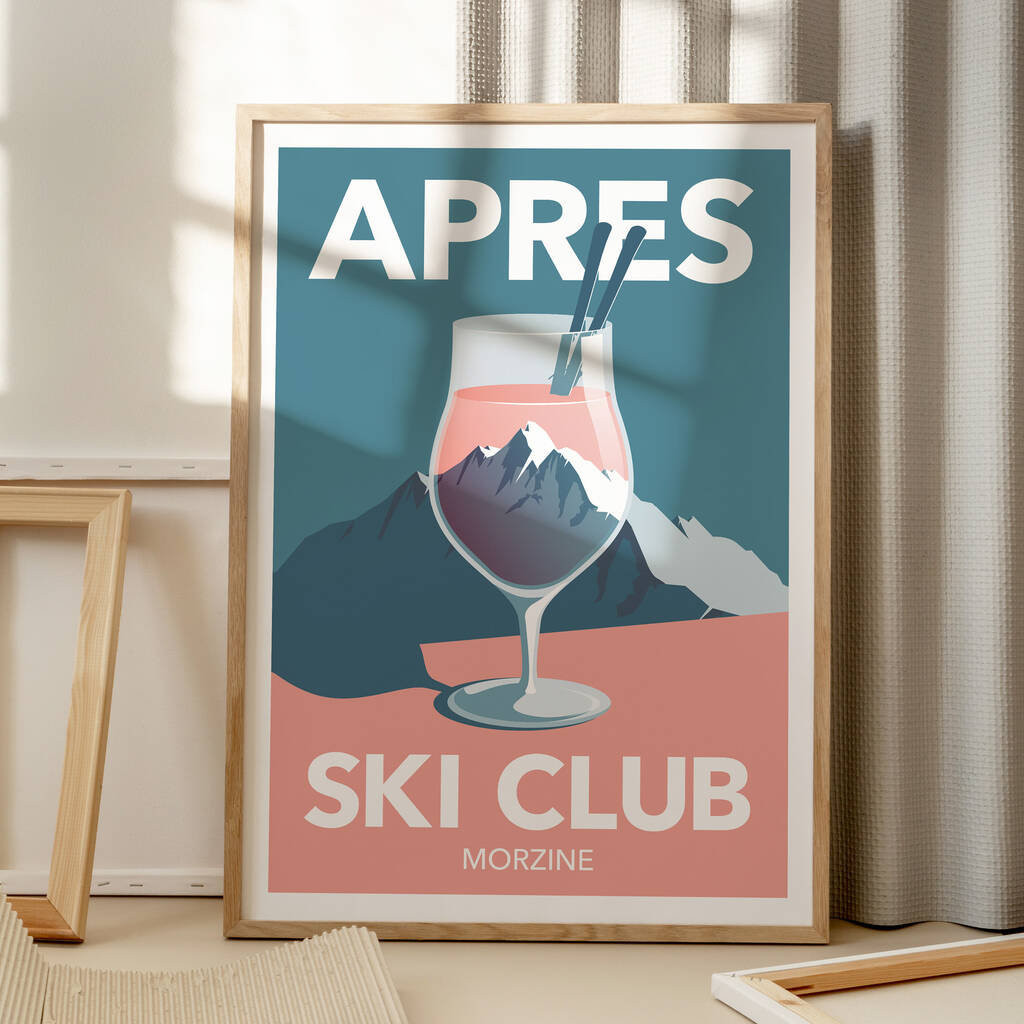 Personalised Apres Ski Poster By Rocket Jack