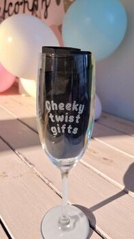 Personalised Champagne Flute Glass – Engraved Gift, 3 of 9