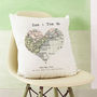 Special Location Map Cushion, thumbnail 1 of 2
