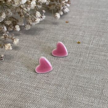 Happy Birthday Ceramic Heart Earrings, 4 of 8