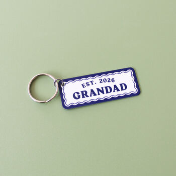 The Year You Became My Grandad Personalised Keyring, 5 of 6