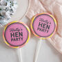 Personalised Bold Pastel Hen Party Giant Lollipops, thumbnail 1 of 5