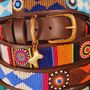 Leather And Beaded Dog Collar, thumbnail 5 of 12