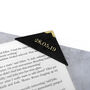 Personalised Date Handmade Leather Corner Bookmark, thumbnail 3 of 7