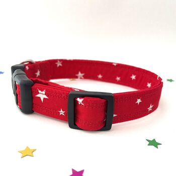 Red Star Dog Collar For Boy Or Girl Dogs, 2 of 3