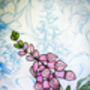 Purple And Pink Foxglove Flower Stem Faux Glass Flowers, thumbnail 3 of 9