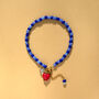 Blue Stripe Bead Bracelet, thumbnail 1 of 3