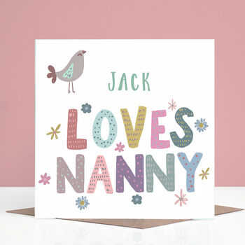 Personalised Nanny Birthday Card From Girls Or Boys, 3 of 3