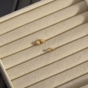 Gold Filled Petite Ball Stud Earrings, 4 of 9