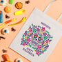 Personalised Halloween Trick Or Treat Tote Bag With Sugar Skull, thumbnail 3 of 4