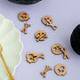 Wooden Skull And Crossbone Halloween Table Confetti, thumbnail 1 of 3