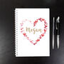 Personalised Confetti Hearts A5 Notebook, thumbnail 2 of 4