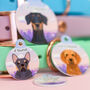 Dog ID Tag Illustrated Custom Misty Morning Forest, thumbnail 3 of 12