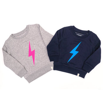 Neon Bolt Organic Sweatshirt Gift For Girls / Boys, 4 of 10