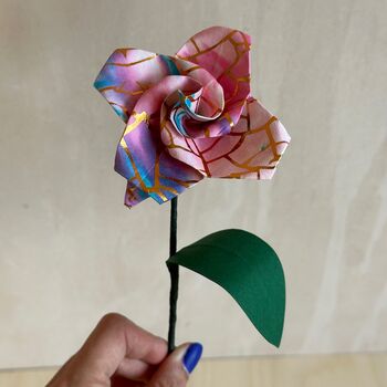 Unicorn Origami Paper Rose, 8 of 10
