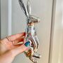 Silver Style Hare Ornament, thumbnail 3 of 6