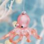 Pink Octopus Shaped Bauble, thumbnail 1 of 3