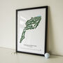Personalised Framed Golf Map Art For Any Golf Course, thumbnail 2 of 5